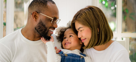 parents with young child